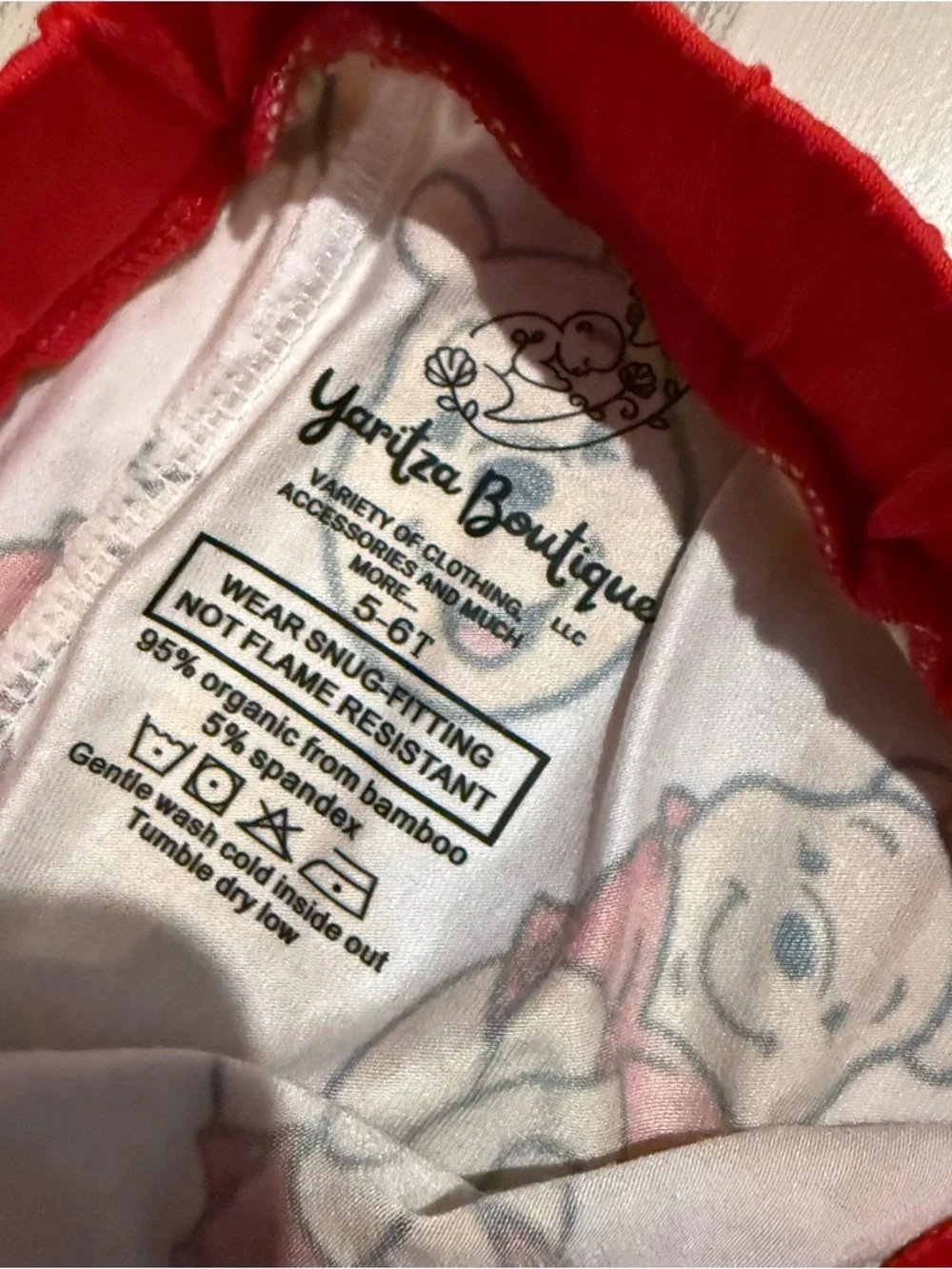 Yaritza Boutique Bamboo Pajamas Unisex Kids 5-6Y Winnie Pooh‎ Hunny 2PC NWT